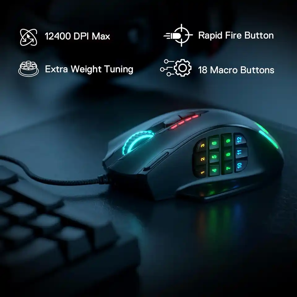 Redragon M908 Impact RGB LED MMO Mouse