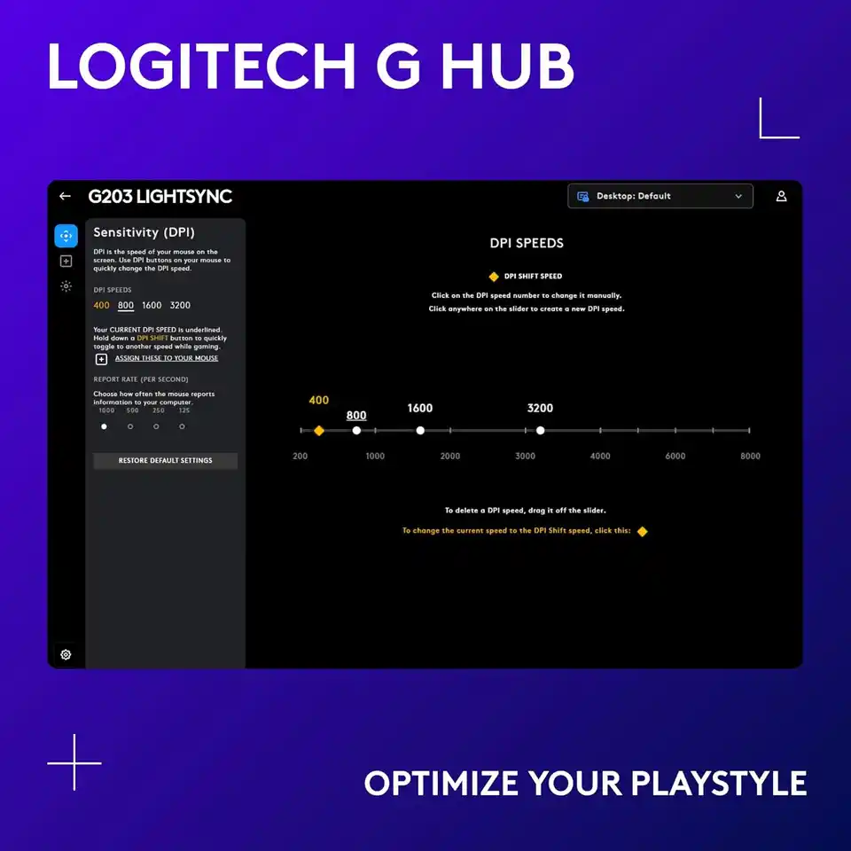 Logitech G203 LIGHTSYNC Gaming Mouse
